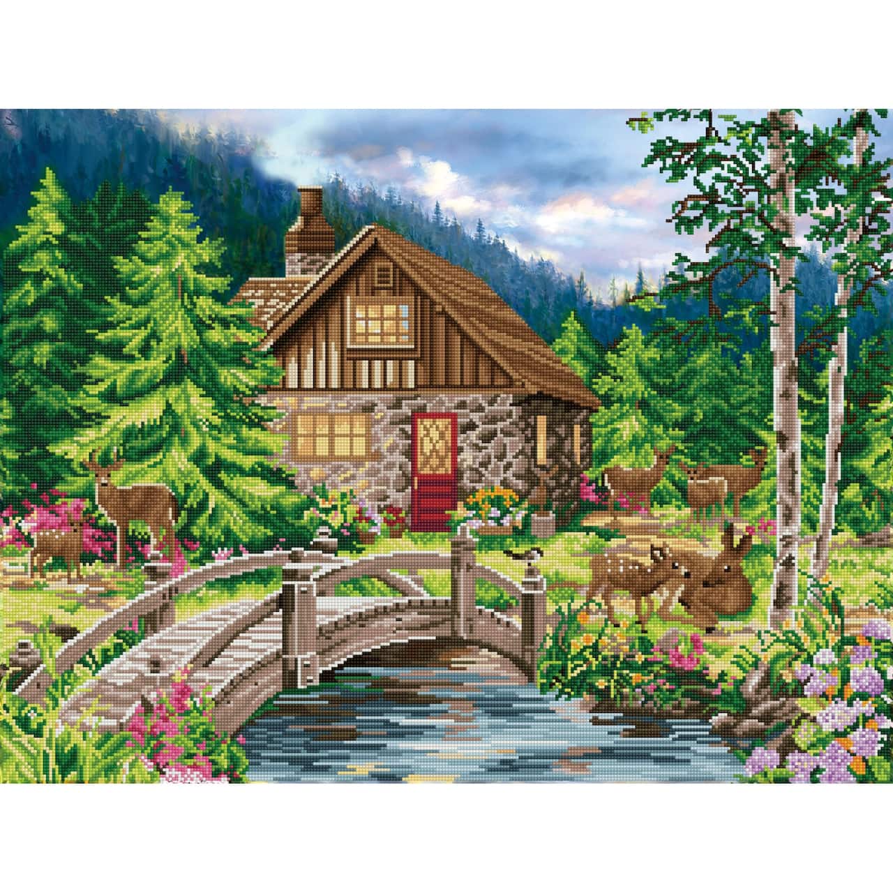 Diamond Dotz® Intermediate Old Stone Cottage Diamond Facet Art Kit